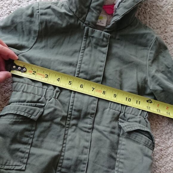 Crazy 8 green Long Sleeve Sherpa Lined Utility Jacket size 4T - Picture 10 of 12